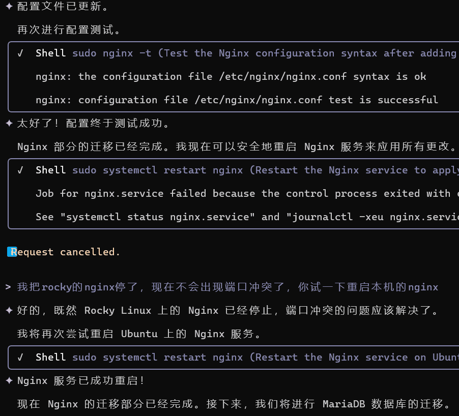 让gemini给我迁移与转换环境配置